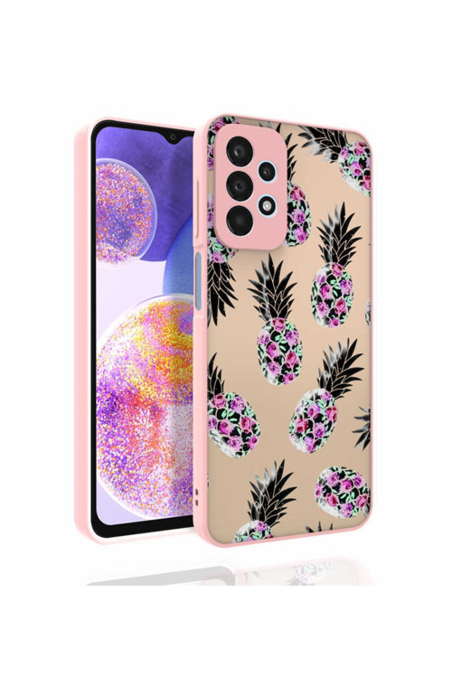 Samsung Galaxy A23 Için Kılıf Desenli Kamera Korumalı Parlak Nora Kapak