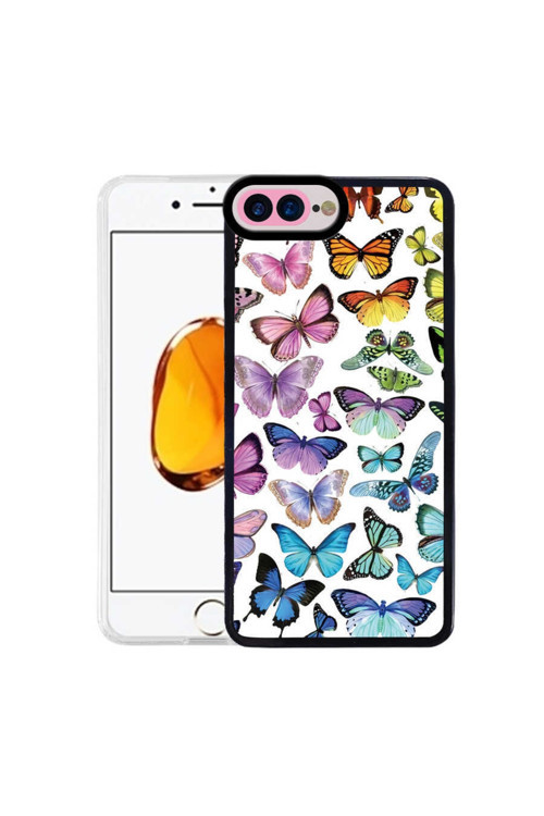 İphone 8 Plus Uyumlu Casey Mobile M-Fit Desenli Kapak-Butterfly No3