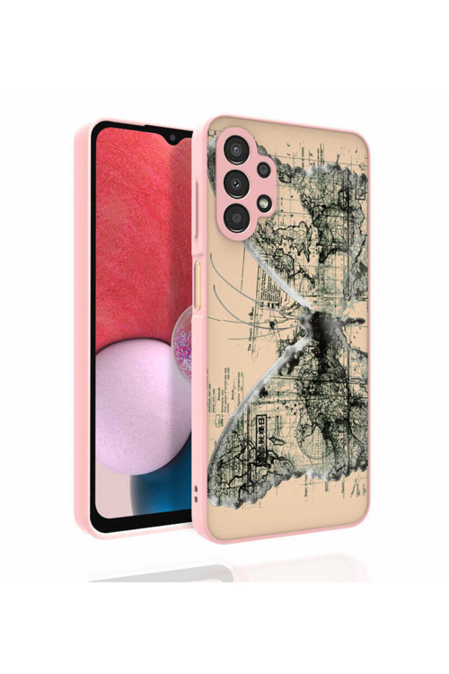 Galaxy A13 4G Kılıf Desenli Kamera Korumalı Parlak Nora Kapak