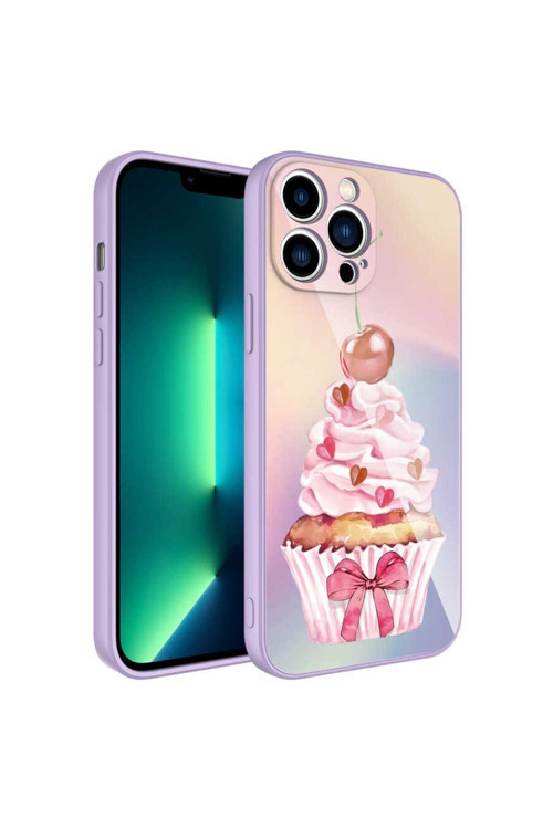 İphone 13 Pro Uyumlu Kamera Korumalı Desenli Sert Silikon Mkc Epoksi Kılıf-No11