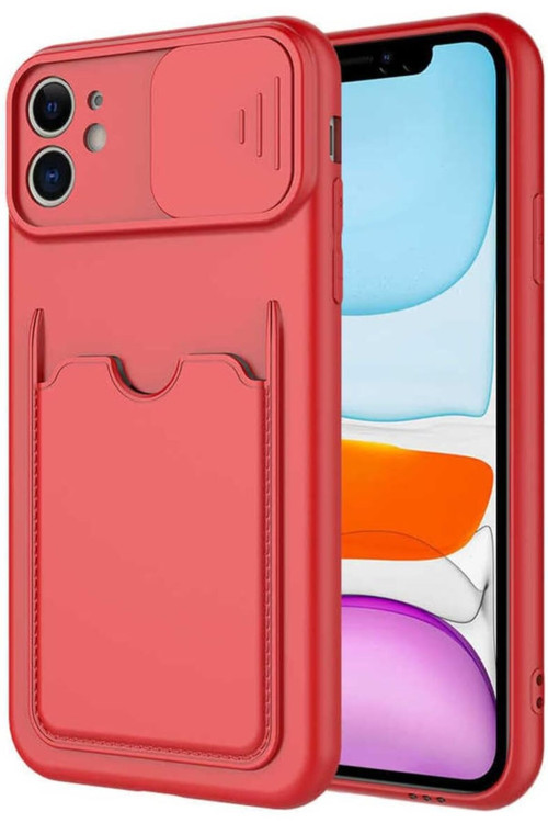 Apple Iphone 11 Ile Uyumlu Kılıf Kartix Kapak, Kırmızı