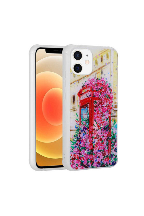 İphone 11 Uyumlu Simli Desenli Kamera Korumalı Parlak Brt Popy Kılıf-Kulübe