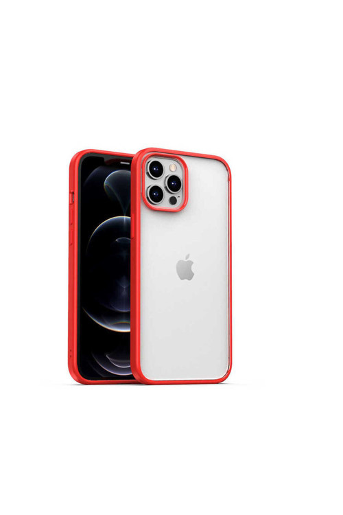 İphone 12 Pro Uyumlu Hom Silikon-Kırmızı