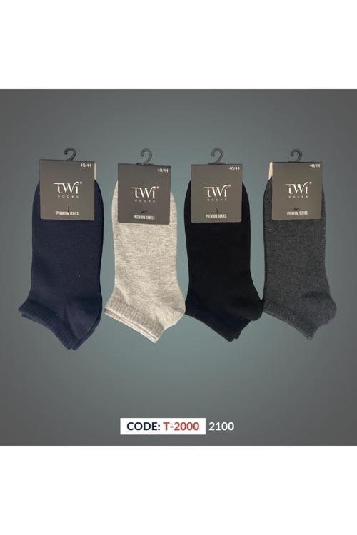 Pamuk Patik Düz Paket Karışık Çorap 12'li