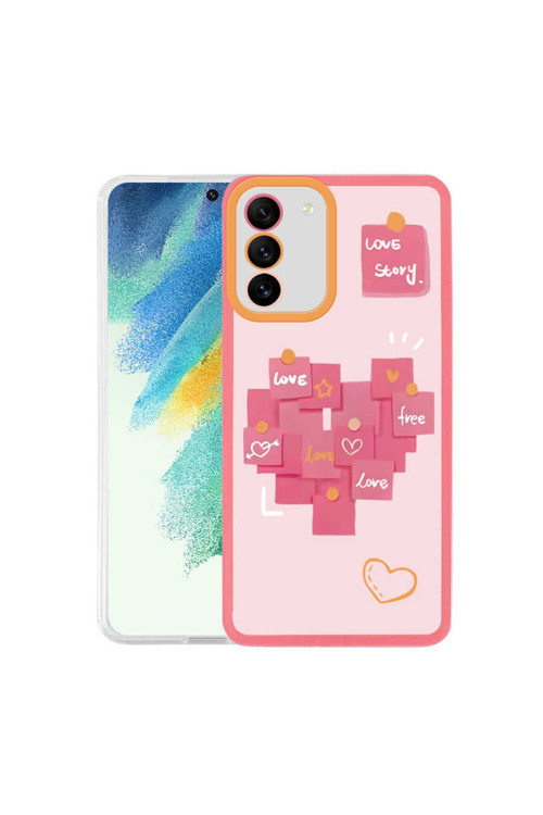 Samsung Galaxy S21 Fe Kılıf M-Fit Desenli Kapak (Love Story No2)