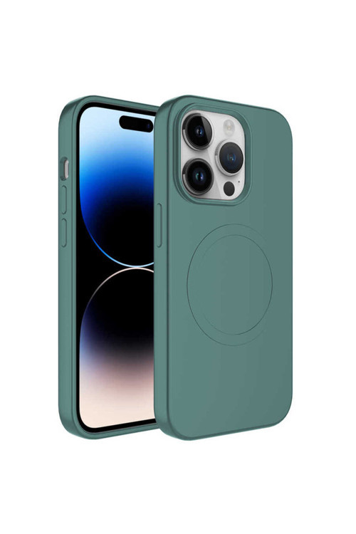 İphone 14 Pro Max Uyumlu Magsafe Wireless Şarj Özellikli Pastel Renk Silikon Rntc Plas Kılıf-K