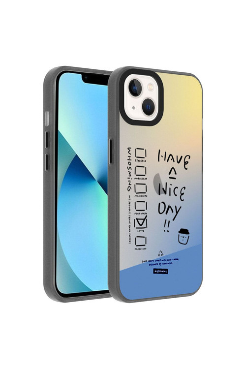 İphone 13 Uyumlu Desenli Mkc Dragon Sert Kılıf-Have