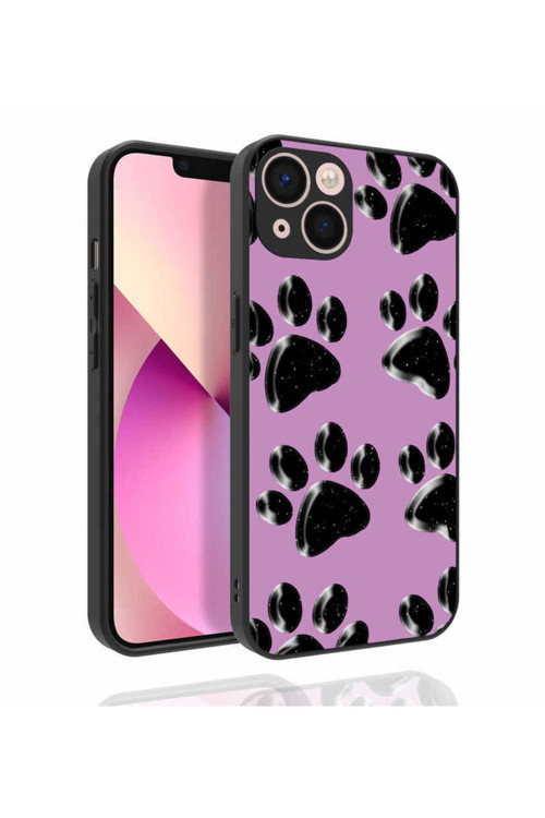 İphone 13 Uyumlu Desenli Kamera Korumalı Parlak Nora Kılıf-No3