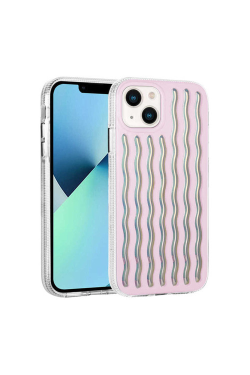İphone 14 Plus Uyumlu Kabartmalı Dalga Tasarımlı Silikon Svl İsmira Kılıf-No2