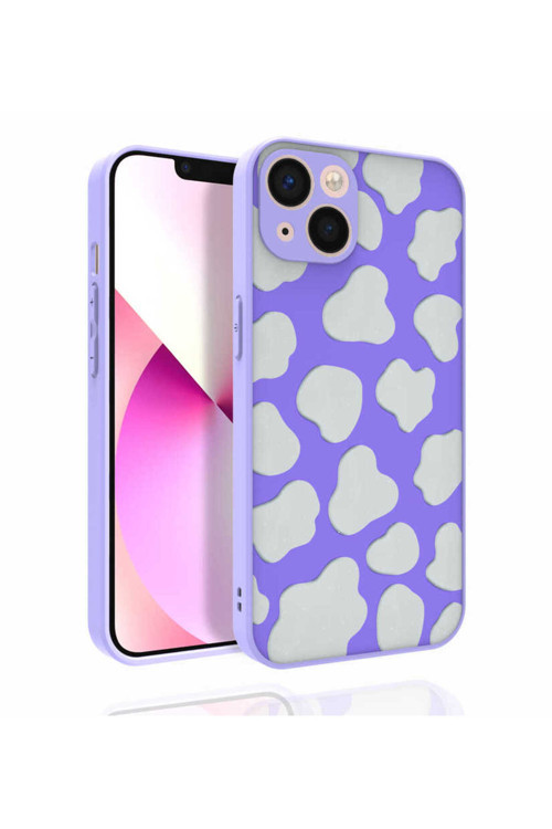 İphone 13 Uyumlu Desenli Kamera Korumalı Parlak Nora Telefon Kılıfı-No6