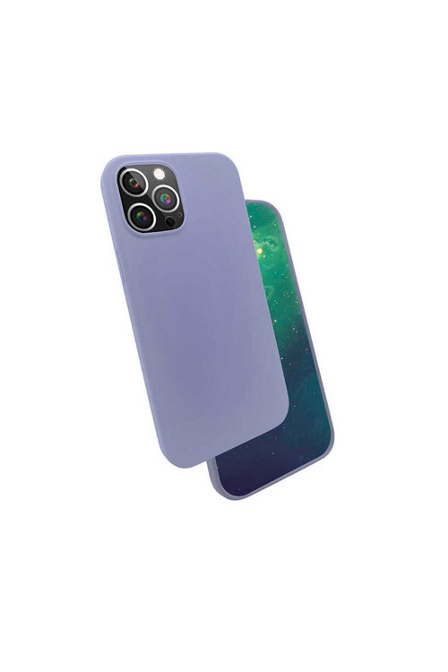 İphone 12 Pro Uyumlu Silk Silikon-Lila