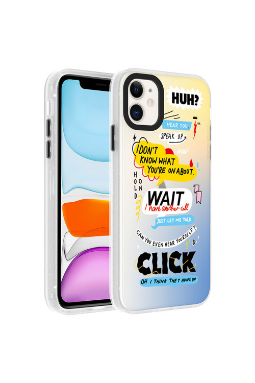 İphone 12 Uyumlu Desenli Dragon Sert Kılıf-Kelimeler
