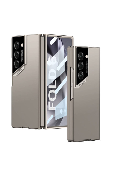 Galaxy Z Fold 6 Kılıf Ultra İnce Kamera Korumalı Sert Rubber 3. Seri Procase Kapak-Titanyum-Gri