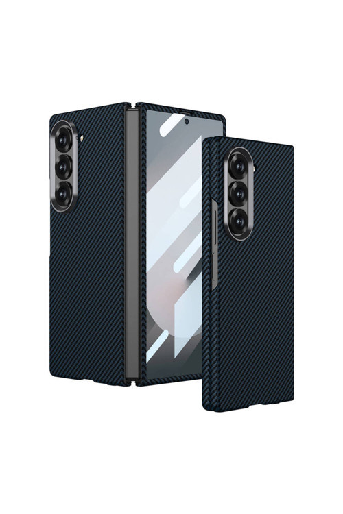 Galaxy Z Fold 6 Kamera Korumalı Karbon Fiber Tasarımlı Arka Yüzey Kıpta Karbon Kapak