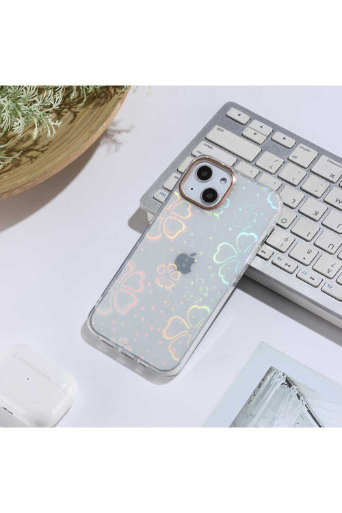 İphone 13 Uyumlu Csm Sidney Desenli Sert Kılıf-Flower No3