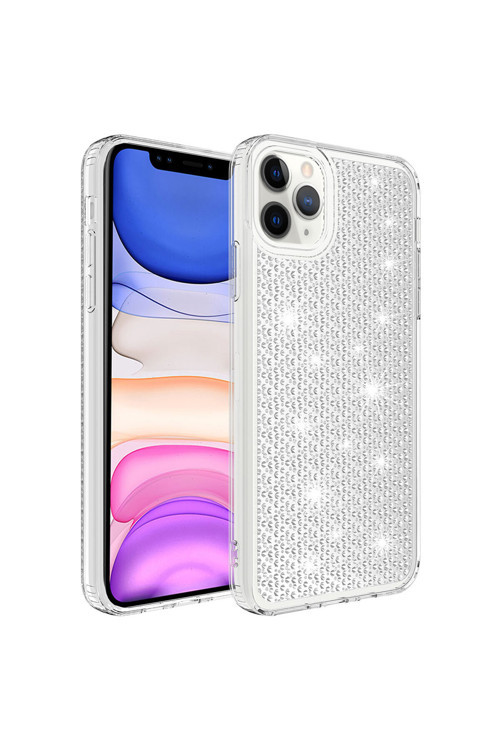 Maxisepet İphone 11 Pro Max Uyumlu Aihttgli Parlak Tasarımlı Mxsp Snow Kılıf-Renksiz