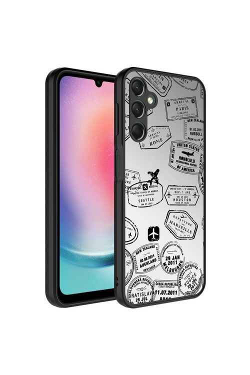 Galaxy A54 Kılıf Aynalı Desenli Kamera Korumalı Parlak Mirror Kapak