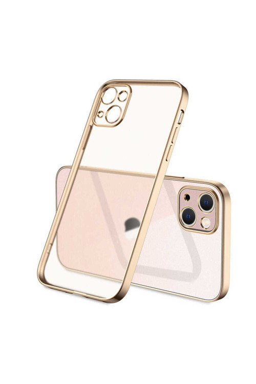 İphone 13 Uyumlu Mat Gbox Kılıf-Gold