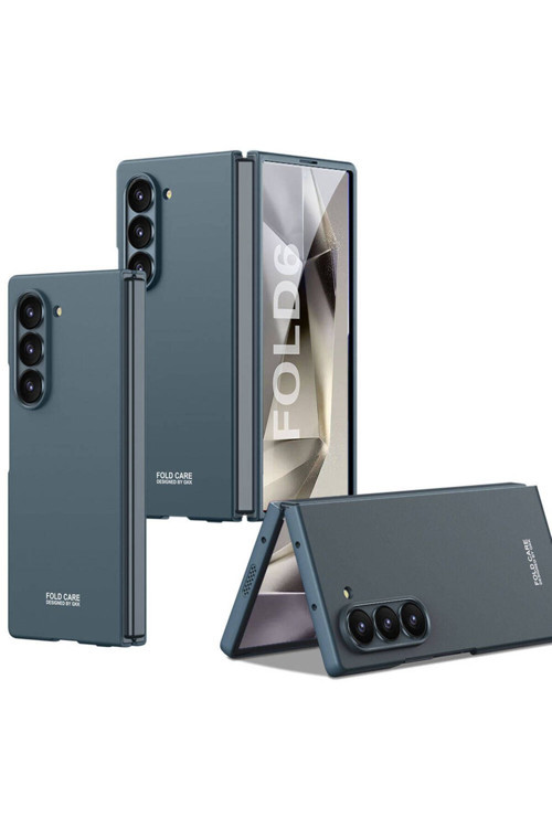 Galaxy Z Fold 6 Kılıf Sert Kıpta Kapak-Mavi