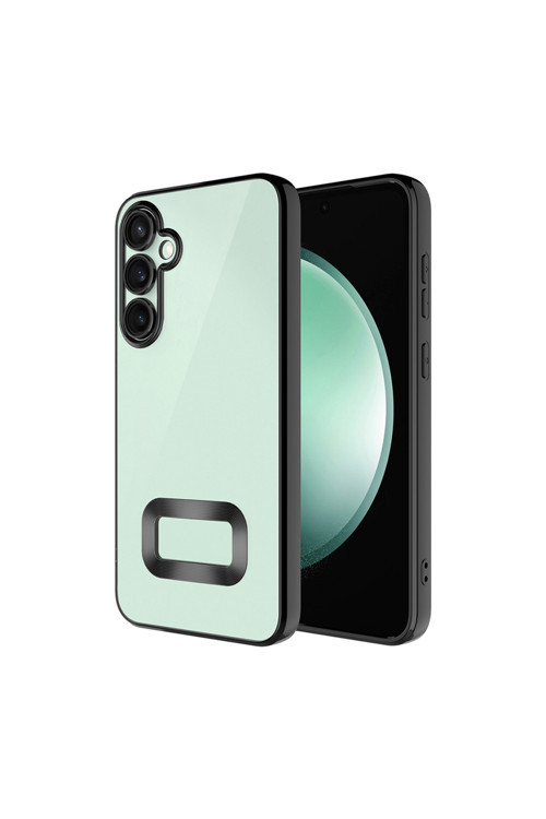 Galaxy A16 Kılıf Kamera Korumalı Logo Gösteren Omega Kapak-Siyah
