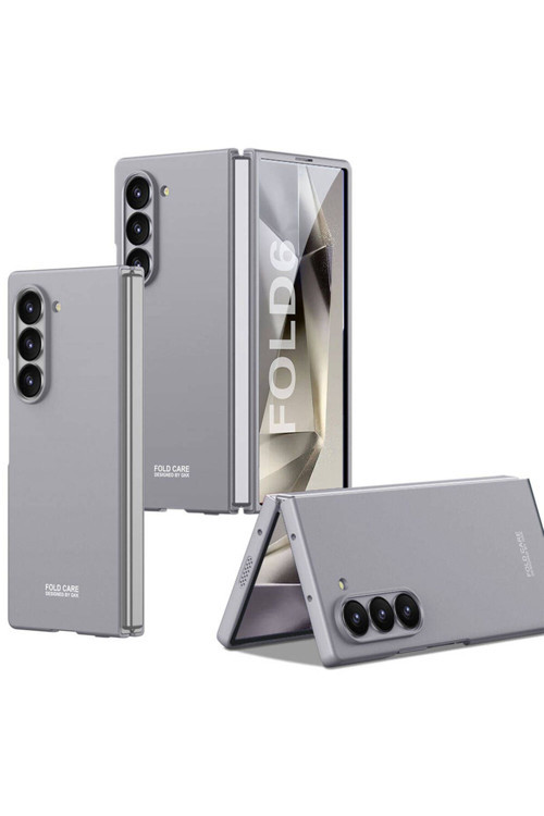 Galaxy Z Fold 6 Kılıf Sert Kıpta Kapak-Gri