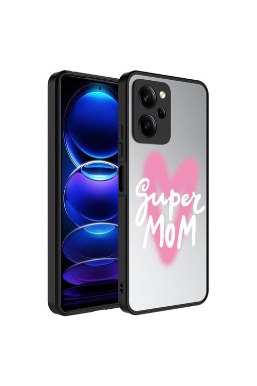 Xiaomi Poco X5 Pro Kılıf Aynalı Desenli Kamera Korumalı Parlak Mirror Kapak