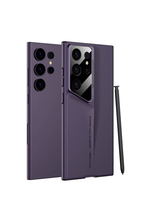 Galaxy S24 Ultra Ultra İnce Kameralı Korumalı Sert Rubber Frm Procase Kılıf-Mor