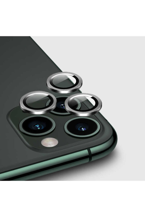 Apple Iphone 12 Pro Max Cl-02 Uyumlu Kamera Lens Koruyucu-Gümüş