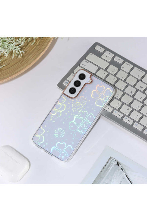 Galaxy S22 Mkc Sidney Desenli Sert Kılıf-Flower No3