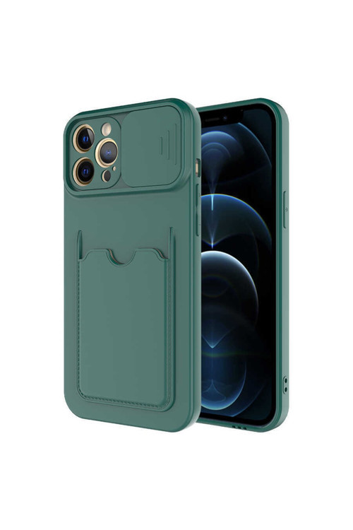 Apple Iphone 12 Pro Max Kılıf ? Kartix Kapak - Koyu Yeşil