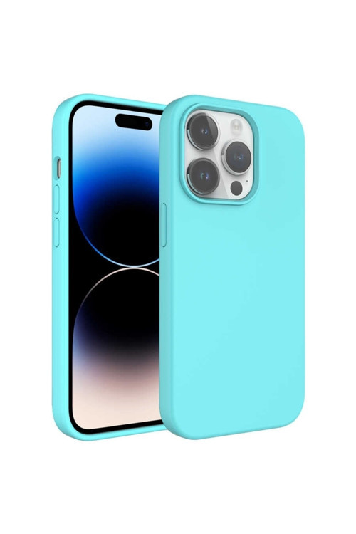 Apple İphone 14 Pro Max Kılıf Sıvı Teknolojili Silinebilir Sert Kivi Kapak
