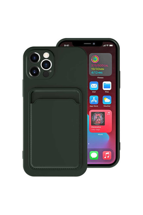 Apple Iphone 12 Pro Max Kılıf ?? Ofix Kapak - Koyu Yeşil