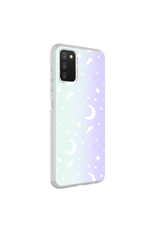 Galaxy A03S Kılıf Myst M-Blue Desenli Kapak - Moon No4