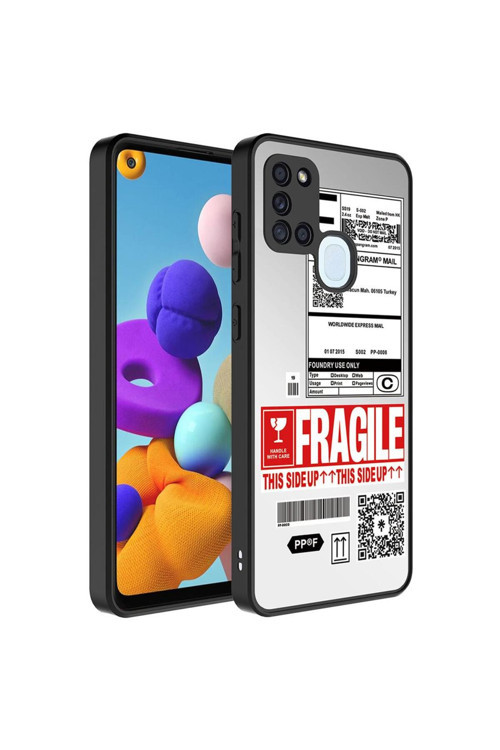 Galaxy A21S Kılıf Aynalı Desenli Kamera Korumalı Parlak Mirror Kapak