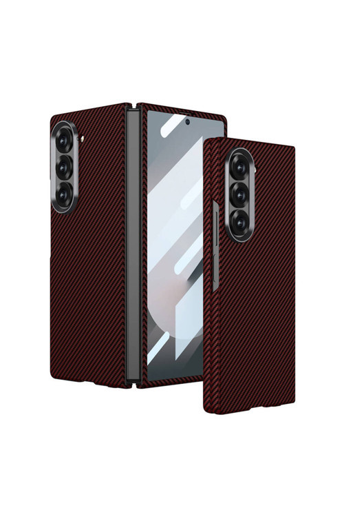 Kilifdakilif Galaxy Z Fold 6 Kamera Korumalı Karbon Fiber Tasarımlı Arka Yüzey Kıpta Karbon Kapak
