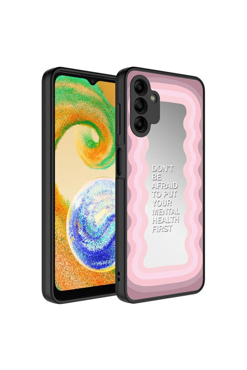 Galaxy A04S Kılıf Aynalı Desenli Kamera Korumalı Parlak Mirror Kapak