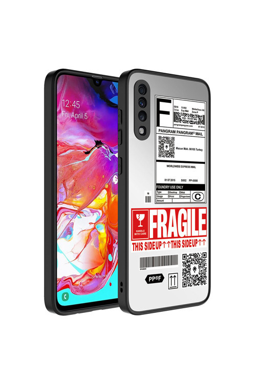 Galaxy A50 Kılıf Aynalı Desenli Kamera Korumalı Parlak Mirror Kapak - Fragile