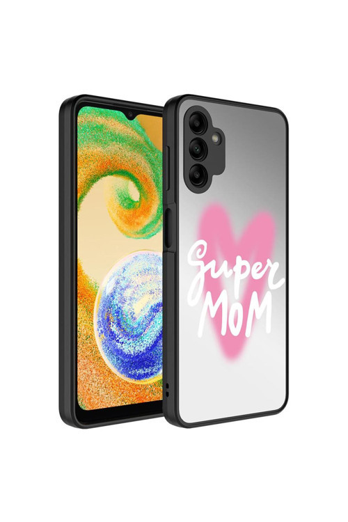Galaxy A04S Kılıf Aynalı Desenli Kamera Korumalı Parlak Mirror Kapak