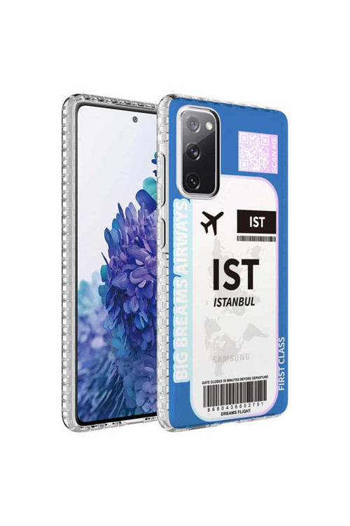 Galaxy S20 Fe Airbag Kenarlı Renkli Desenli Silikon Elegans Kılıf-No4