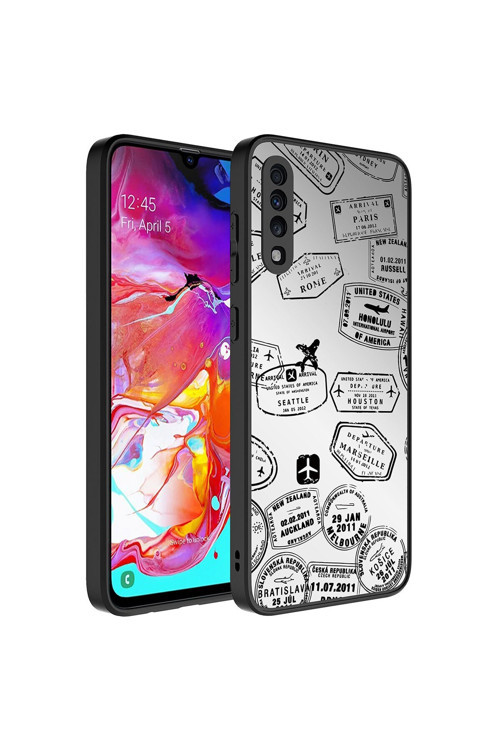 Galaxy A50 Kılıf Aynalı Desenli Kamera Korumalı Parlak Mirror Kapak