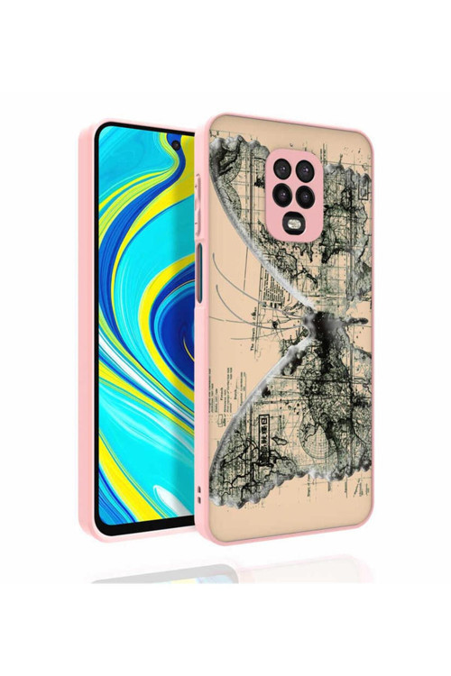 Xiaomi Redmi Note 9 Pro Kılıf Desenli Kamera Korumalı Parlak Nora Kapak