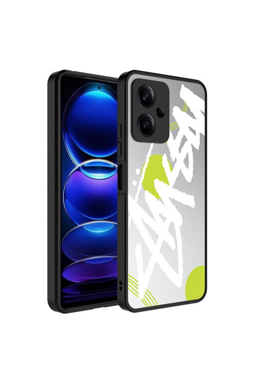 Xiaomi Redmi Note 12 5G Kılıf Aynalı Desenli Kamera Korumalı Parlak Mirror Kapak