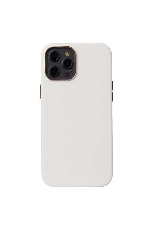 Apple Iphone 12 Pro Max Uyumlu Kılıf Leathersafe Wireless Kapak (Beyaz)