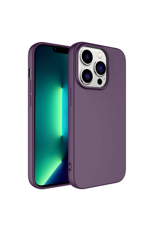 İphone 14 Pro Uyumlu N7Th Kamera Korumalı Mara Lansman Kılıf-Koyu Mor