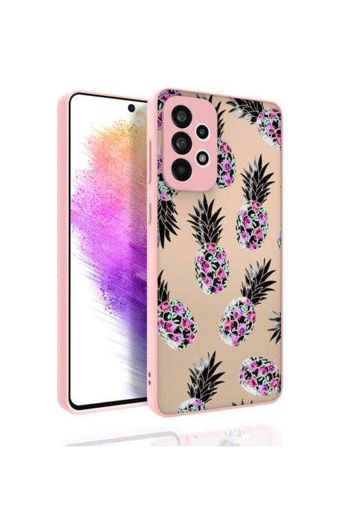 Samsung A73 Kılıf Desenli Kamera Korumalı Parlak Nora Kapak