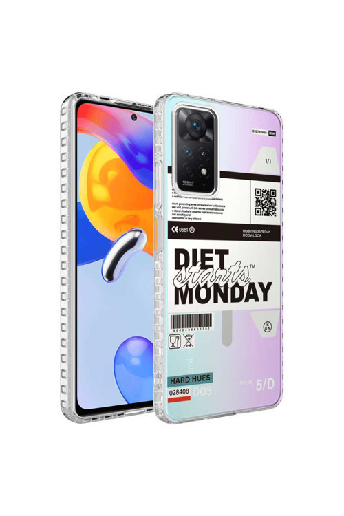 Uyumlu Xiaomi Redmi Note 11S Global Kılıf Airbag Kenarlı Renkli Desenli Silikon Elegans Kapak