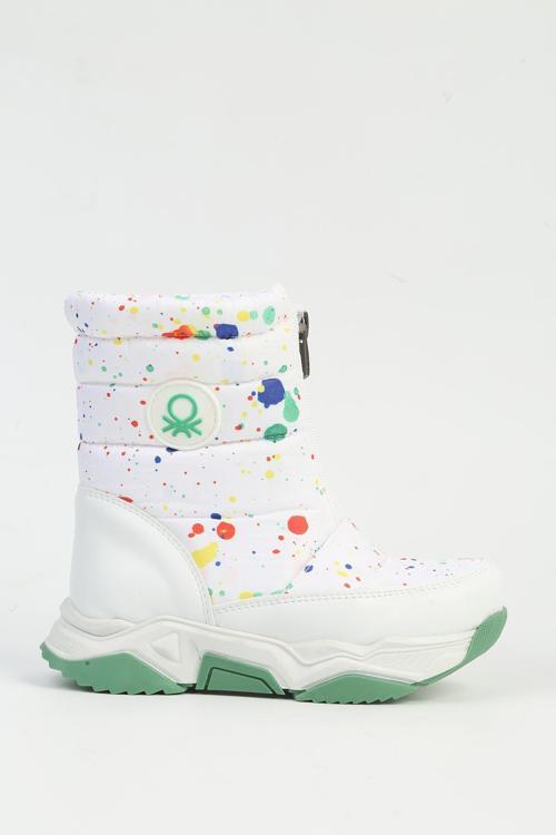 ® Çocuk Bot Beyaz Yesil BN-50125