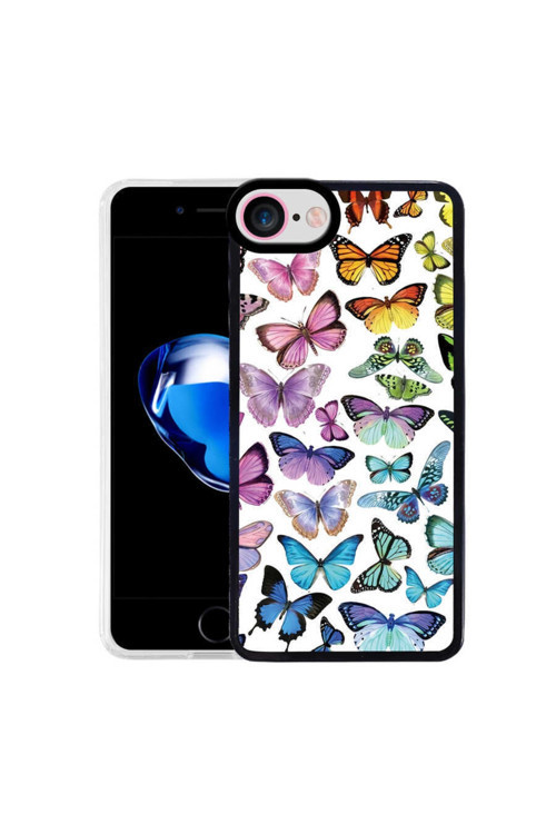 Iphone Se 2020 Kılıf M-Fit Desenli Kapak - Butterfly No3 Uyumlu