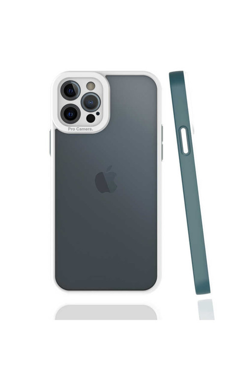 Apple Iphone 12 Pro Max Uyumlu Kılıf Mima Kapak (Koyu Yeşil)