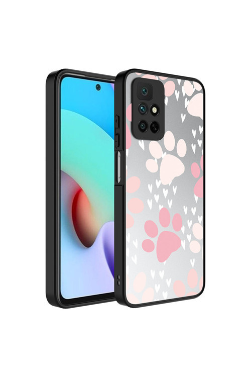 Xiaomi Redmi 10 Uyumlu Kılıf Aynalı Desenli Kamera Korumalı Parlak Mirror Kapak-Pati